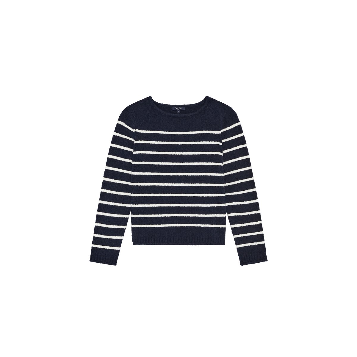 Pull droit col bateau MPIERRICK bleu marine, CAROLL