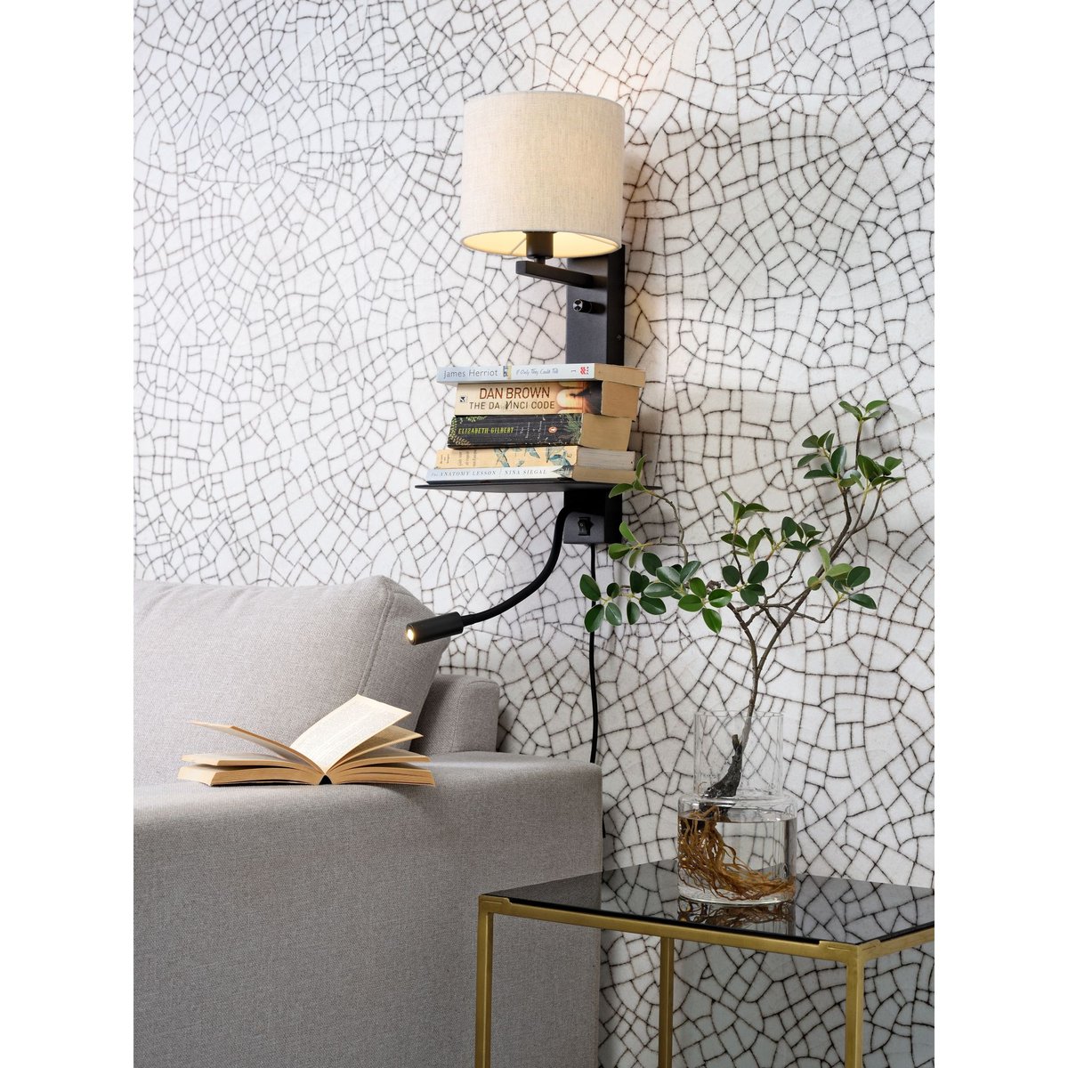 Applique Murale Textile FLORENCE naturel, IT'S ABOUT ROMI