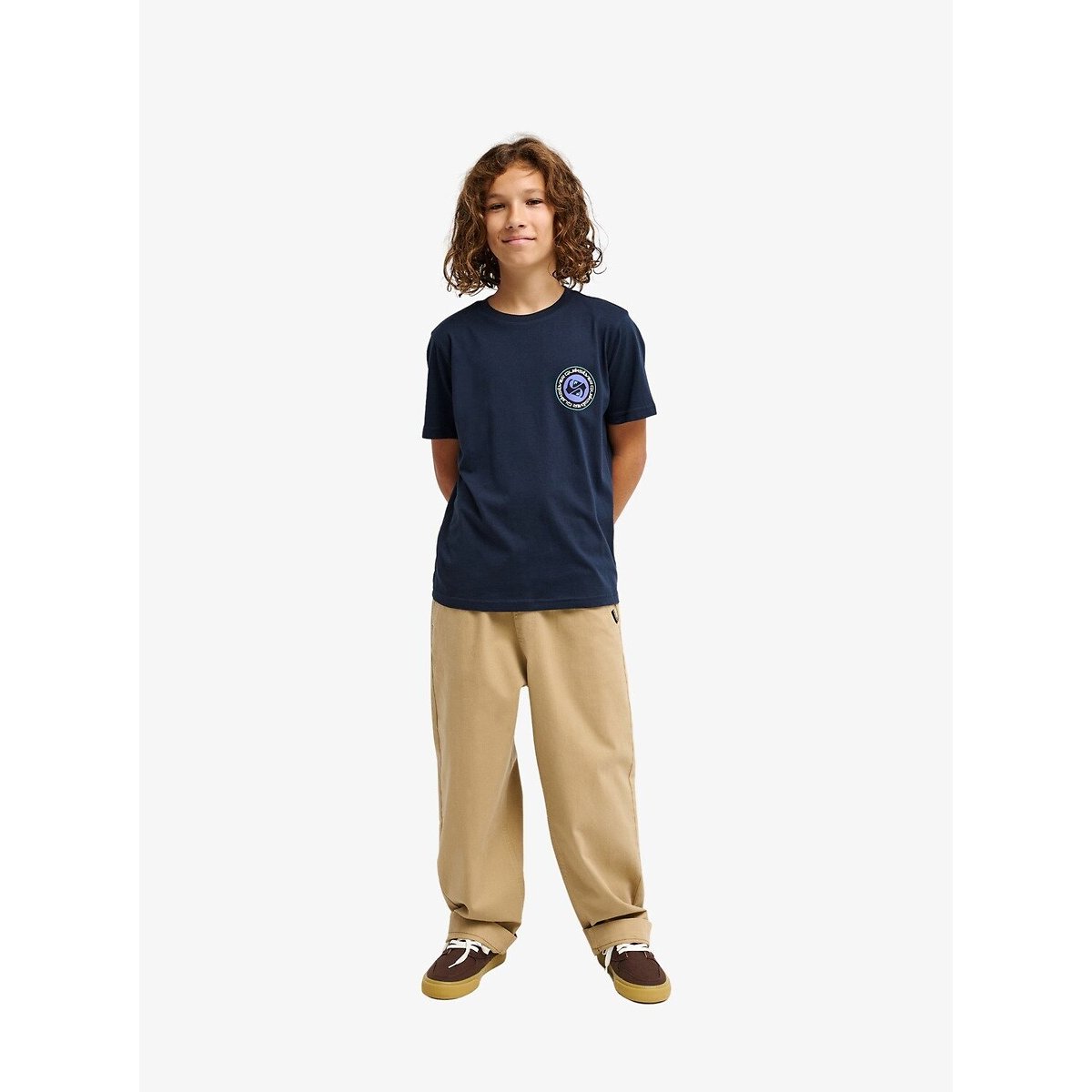T-shirt à manches courtes, imprimé dos bleu marine, QUIKSILVER