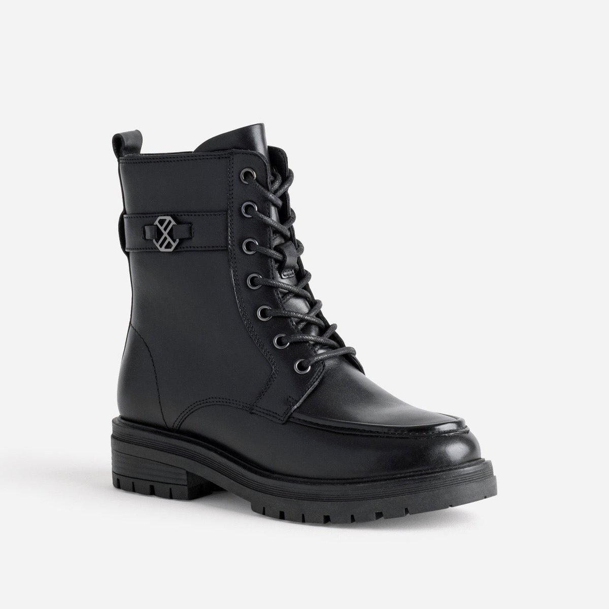 Boots en cuir LENDAYA noir, TEXTO