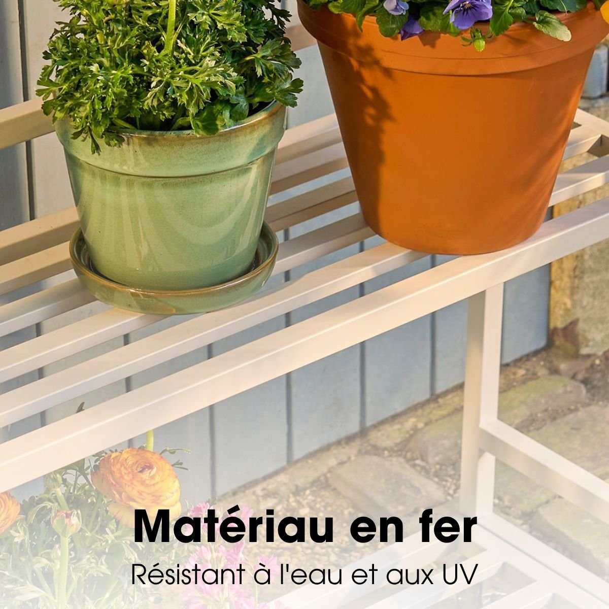 Support pour plantes GREENRAX blanc cassé, MICA DECORATIONS