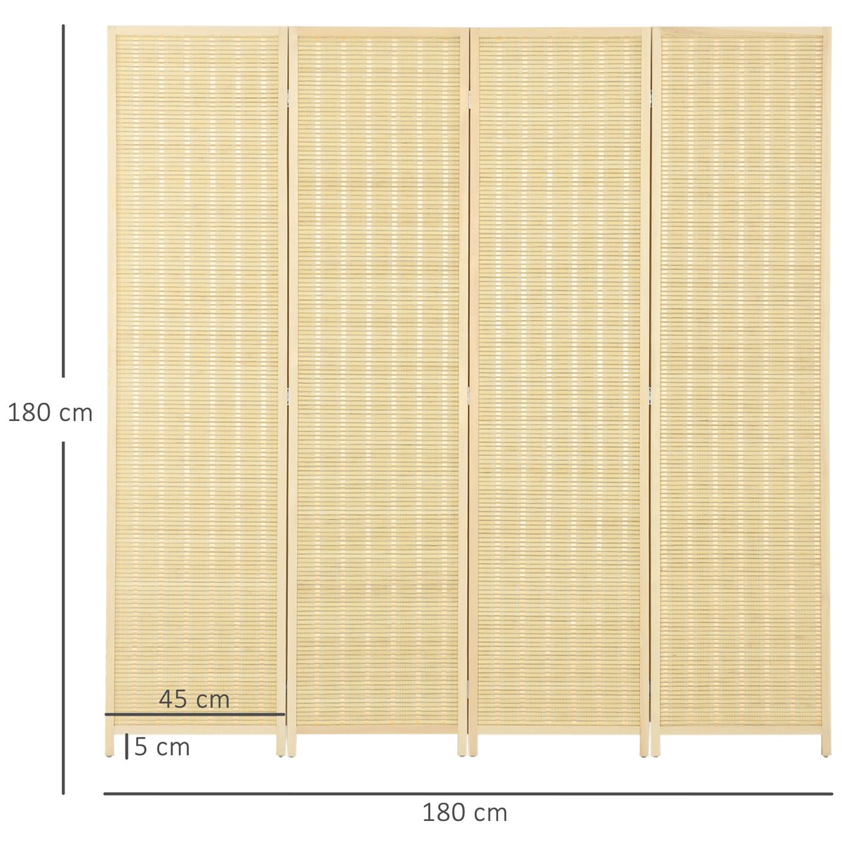 Cloison de séparation Bambou Marron beige, HOMCOM