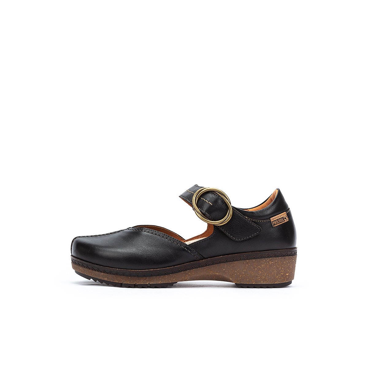 Chaussures plates cuir Granada black, PIKOLINOS
