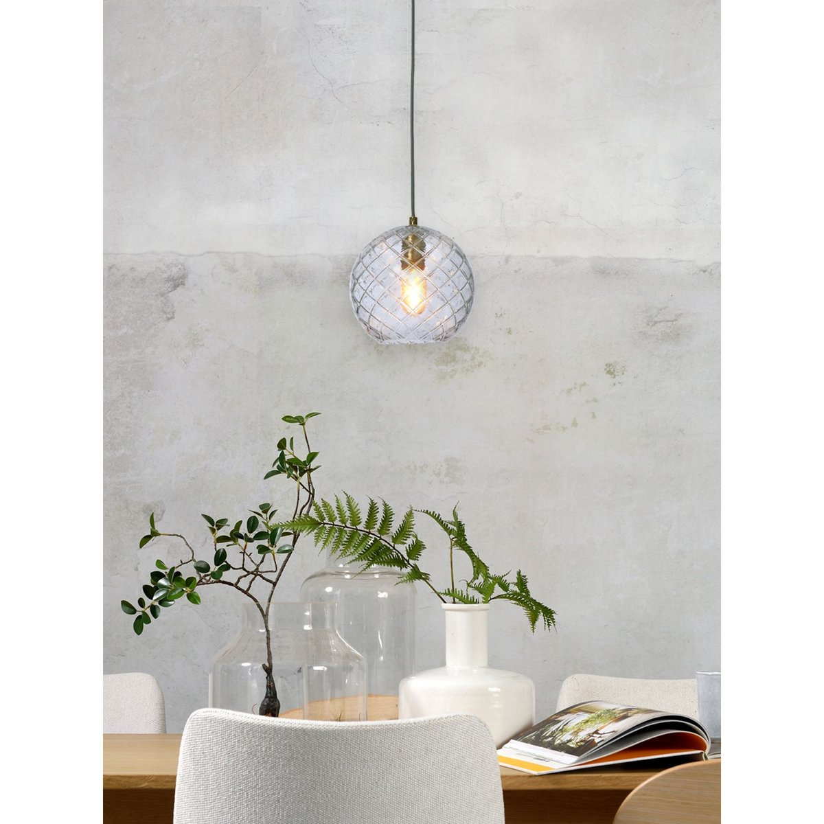 Lampe Suspendue Verre VENICE transparent, IT'S ABOUT ROMI
