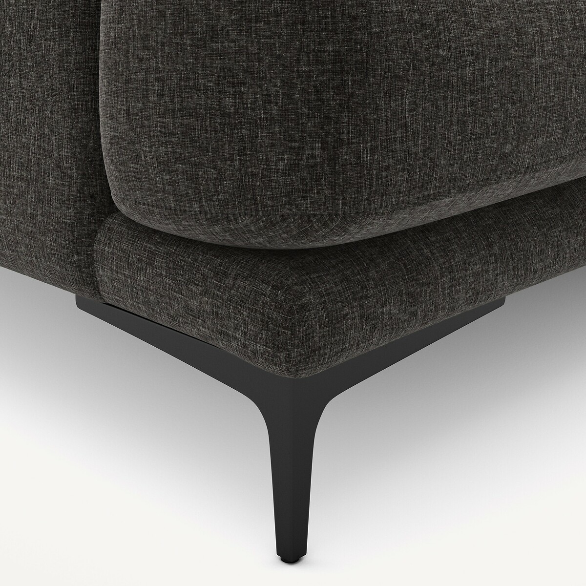 3-Sitzer-Sofa aus Chenille-Velours, Marsile basalt, AM.PM