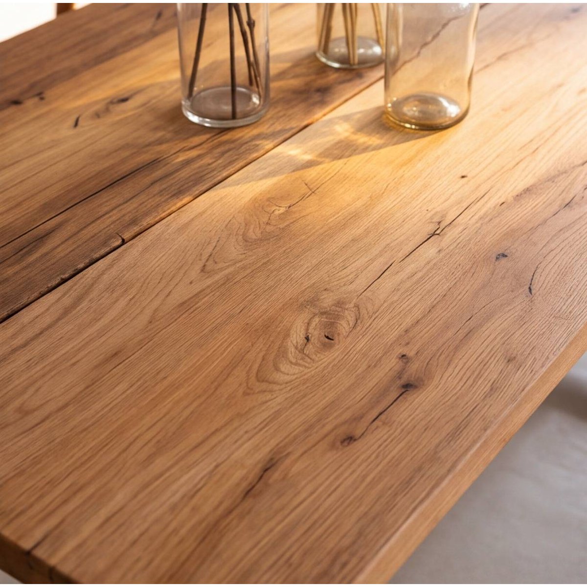 Table à manger en bois recyclé EURYDICE bois clair, MADE IN MEUBLES 