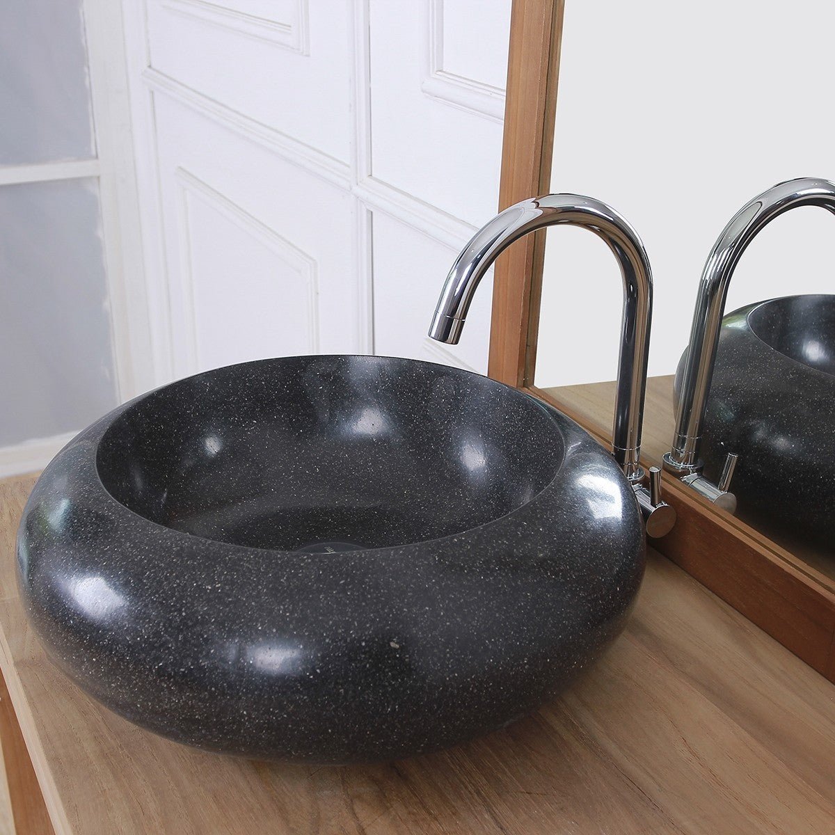 Vasque en terrazzo IRIS noir, BERAH GETAH