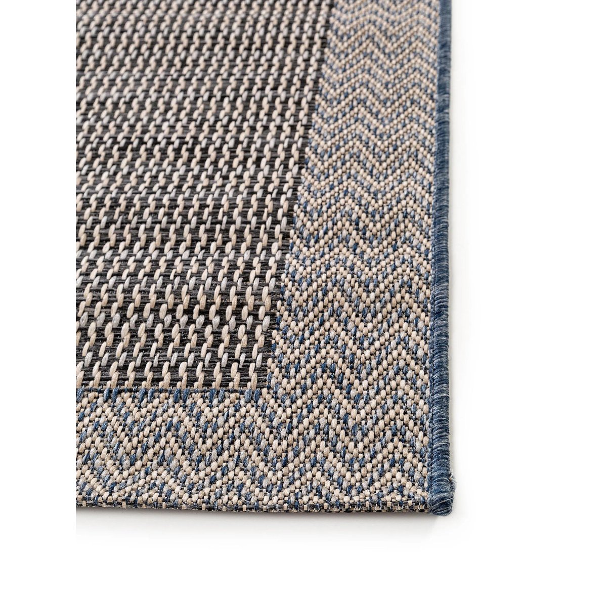 Tapis de couloir extérieur & intérieur RIVER beige/bleu, BENUTA
