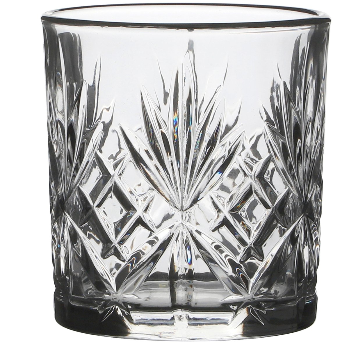 Set de 2 verres à whisky avec motifs embossés 34cl transparent, WADIGA