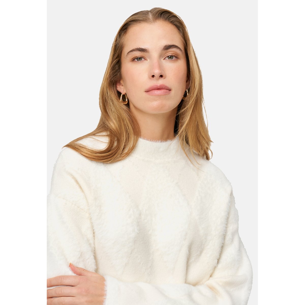 Pullover mit karomuster creamcream, ZERO