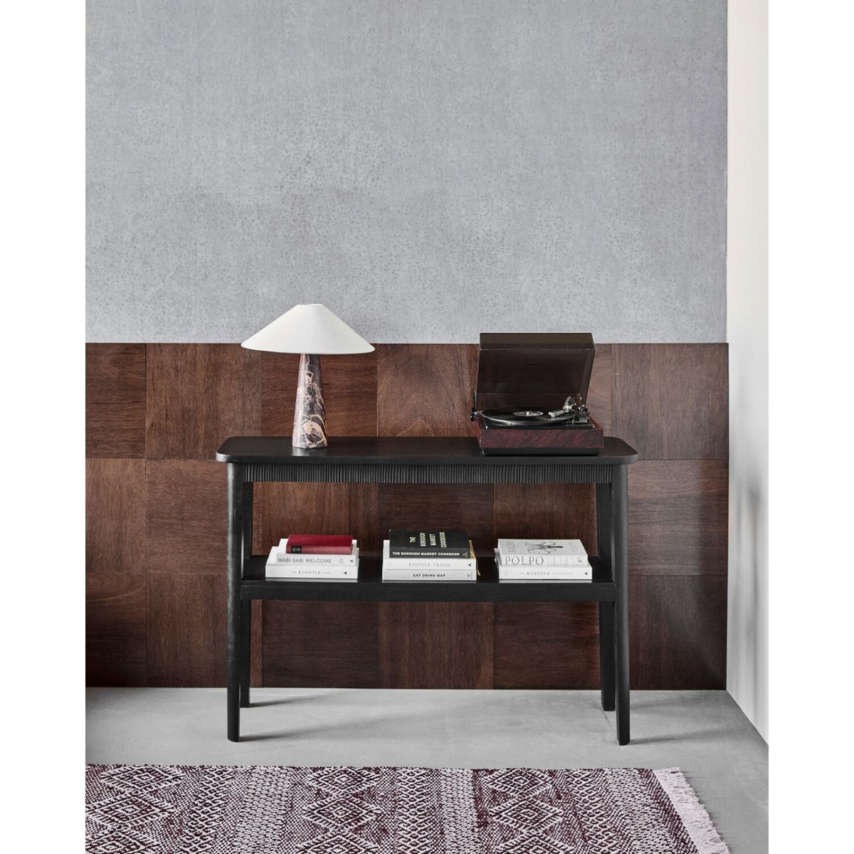 Console en bois de manguier Balance noir, HOUSE DOCTOR