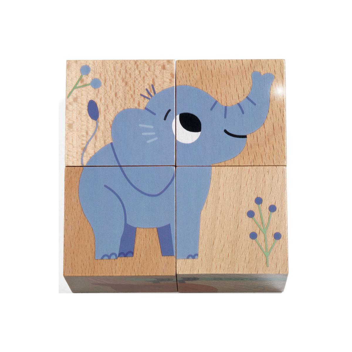 Puzzle beige, bleu, orange, DJECO