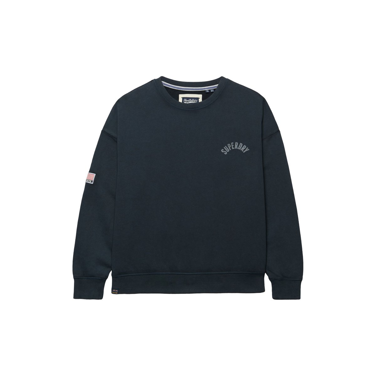 Sweat Athletic Essentials Coupe Oversize bleu marine éclipse, SUPERDRY