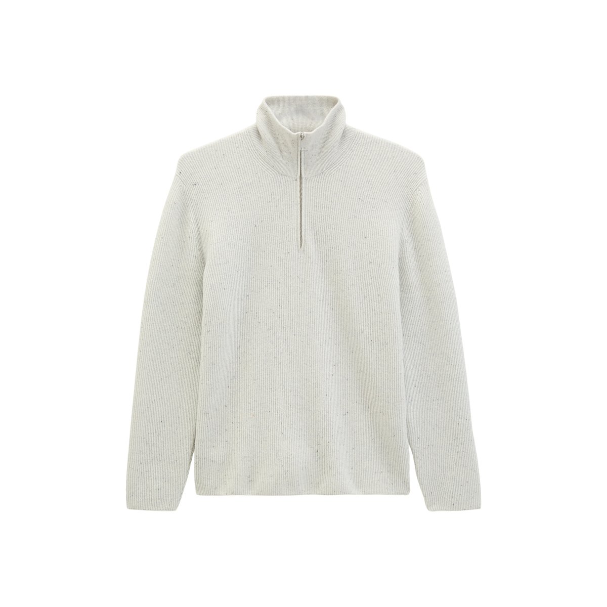 Pull-over à col roulé en tweed, coupe classique en mélange de laine de mouton douce gris, MARC O'POLO