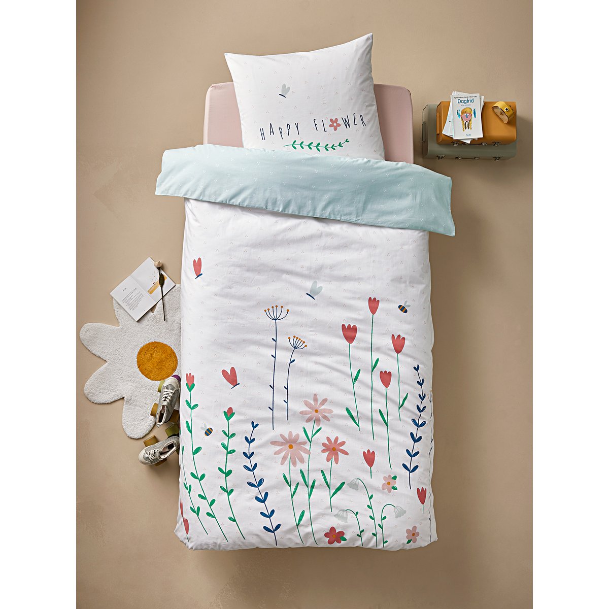 Parure Magicouette FLOWERS, avec coton recyclé multicolore, VERTBAUDET