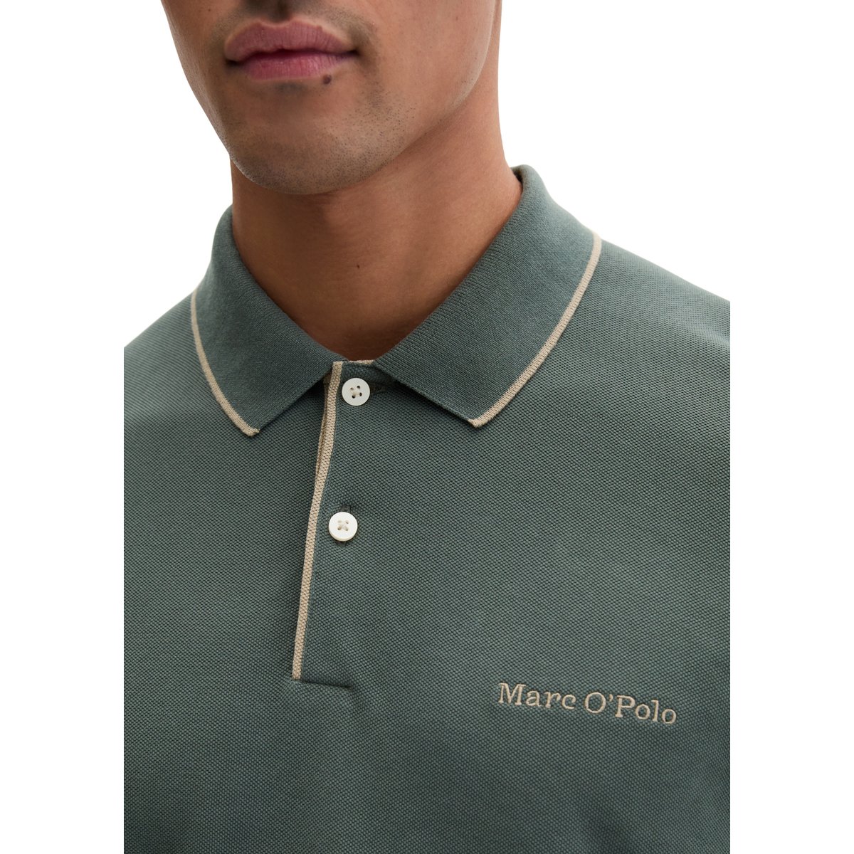 DfC Polo Piqué régulier en pur coton bio gris foncé, MARC O'POLO
