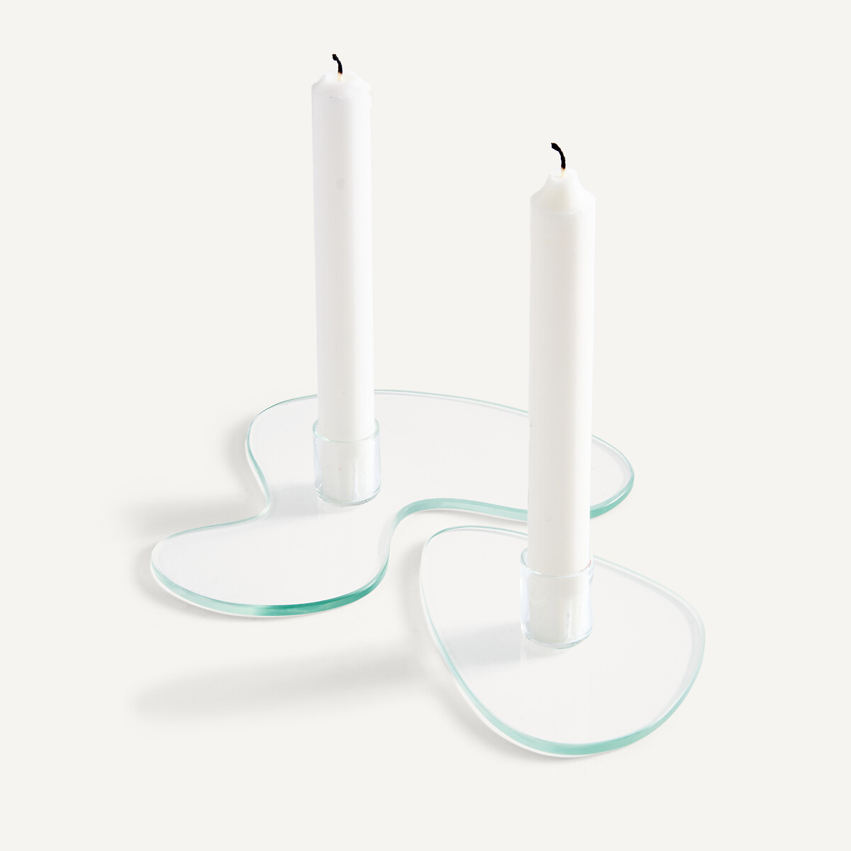 Set of 2 Alessio Glass Candle Holders transparent, AM.PM