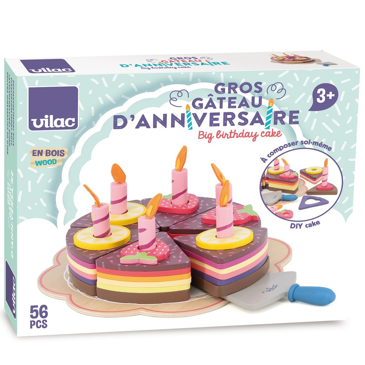 Gros gâteau d'anniversaire marron, VILAC