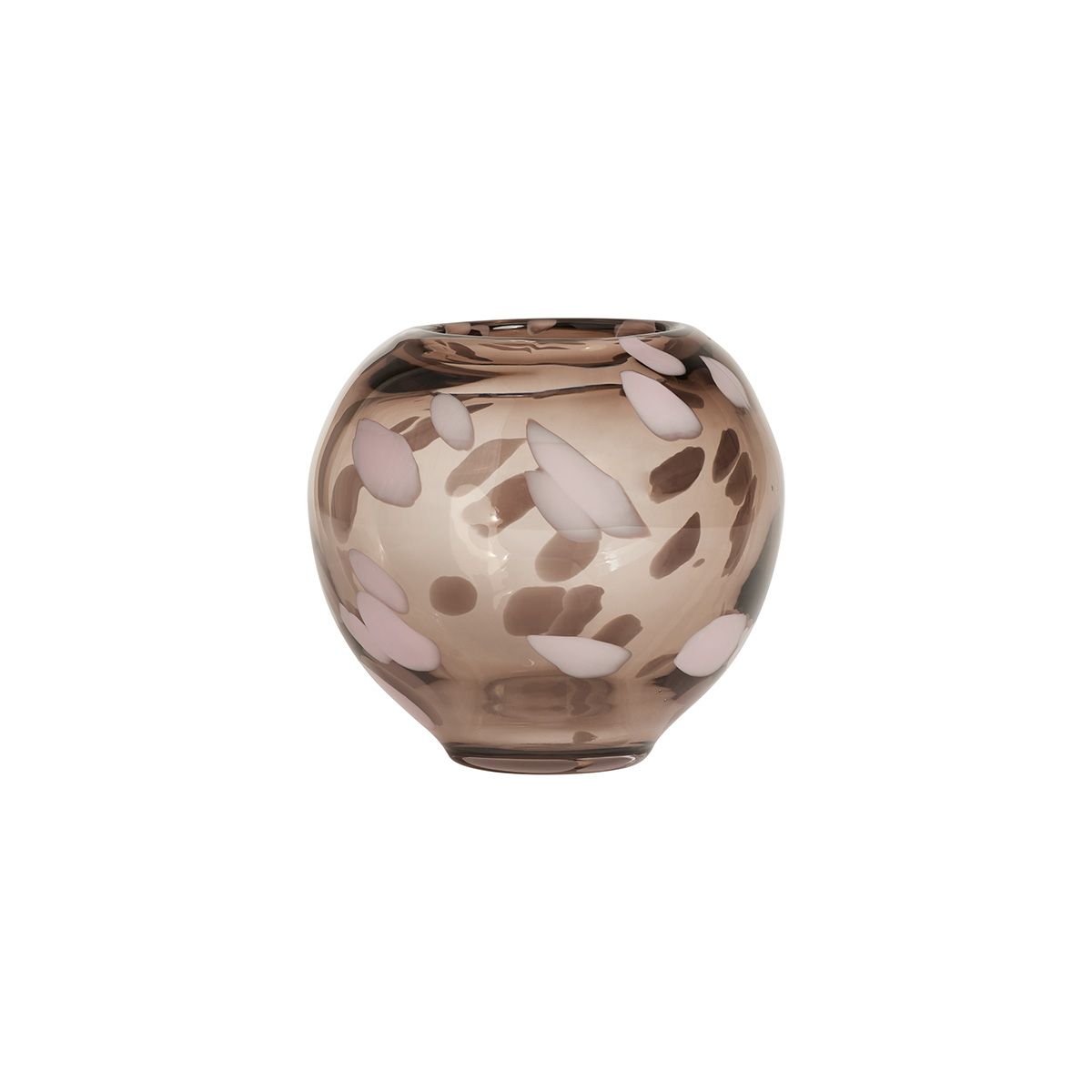Vase en verre à pois LIVING brun, OYOY LIVING DESIGN