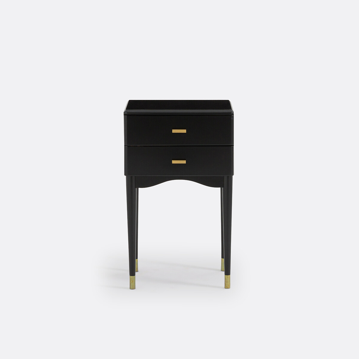 Novani 2-Drawer Birch Bedside Table black, LA REDOUTE INTERIEURS