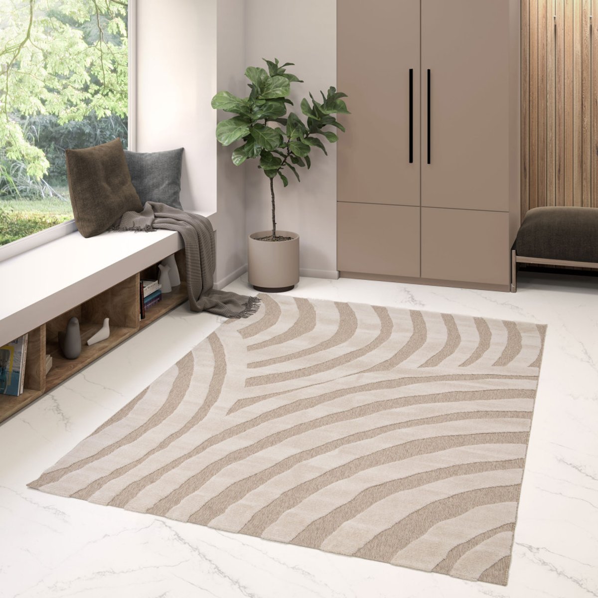 Tapis ethnique- WADI beige, DRAWER