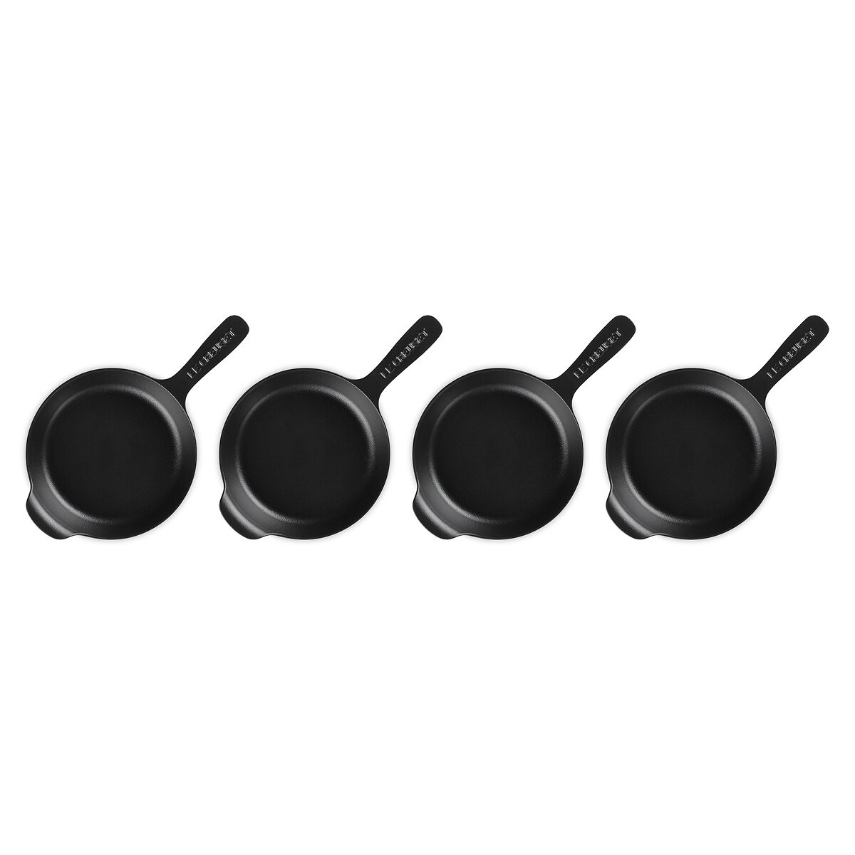 Set de 4 mini skillets collection gourmand noir mat, LE CREUSET