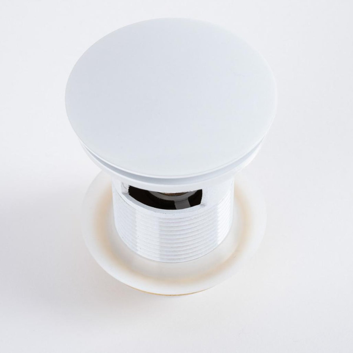 Bonde ronde pour lavabo pop up avec trop plein blanc, WANDA COLLECTION