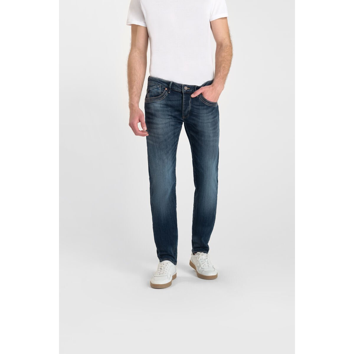 Jeans slim stretch 700/11, longueur 34 blue black, LE TEMPS DES CERISES