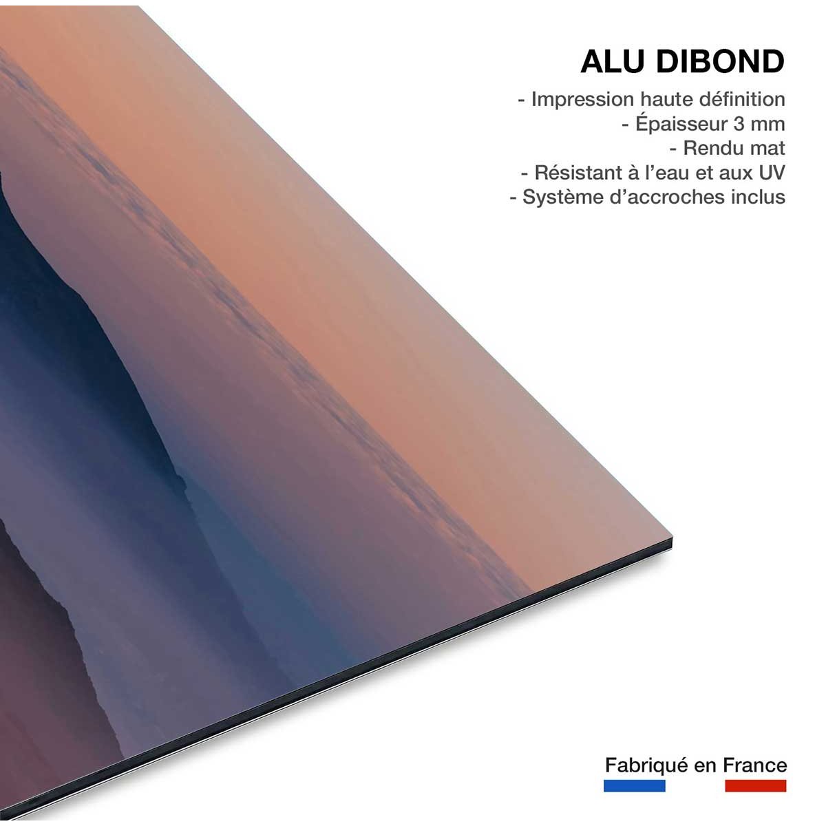 Tableau sud ouest au sommet de la rhune tableau alu dibond, HEXOA