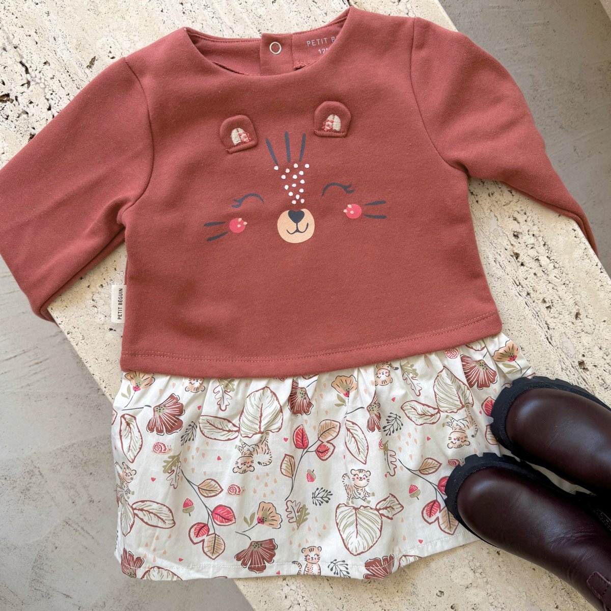 Robe bébé Léa rose, PETIT BEGUIN