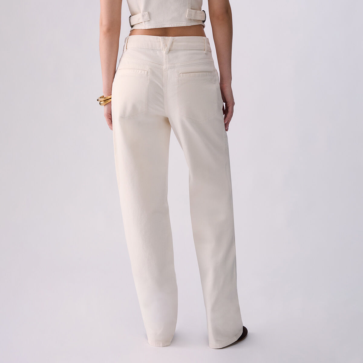 Pantalon baggy taille basse blanc, LIU JO