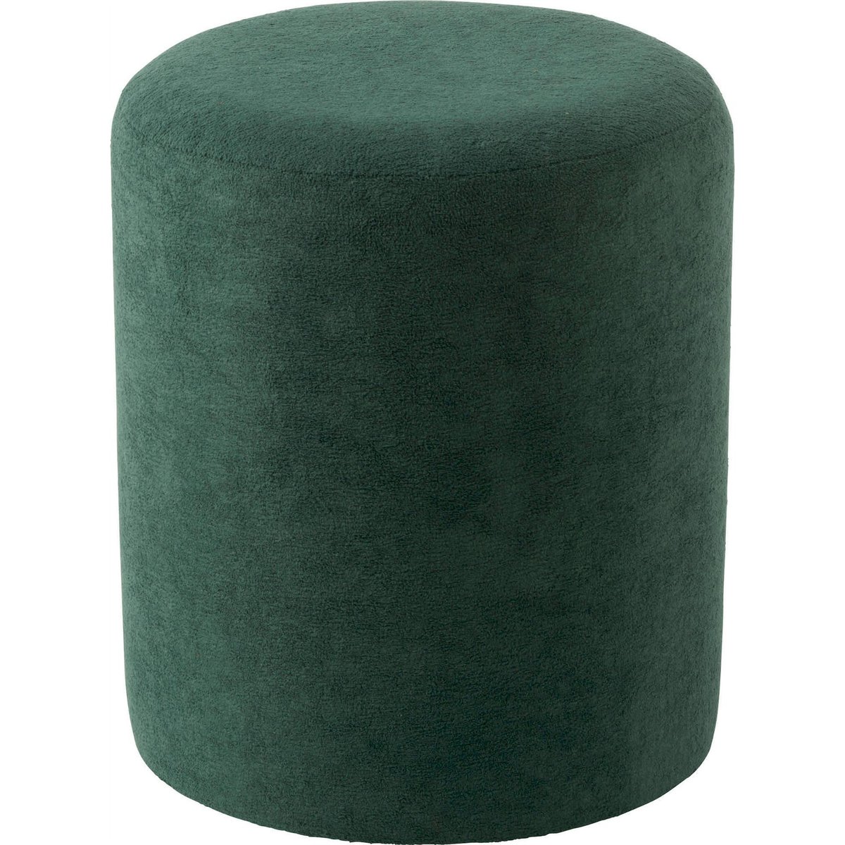 Pouf rond en tissu bleu pétrole, RECOLLECTION
