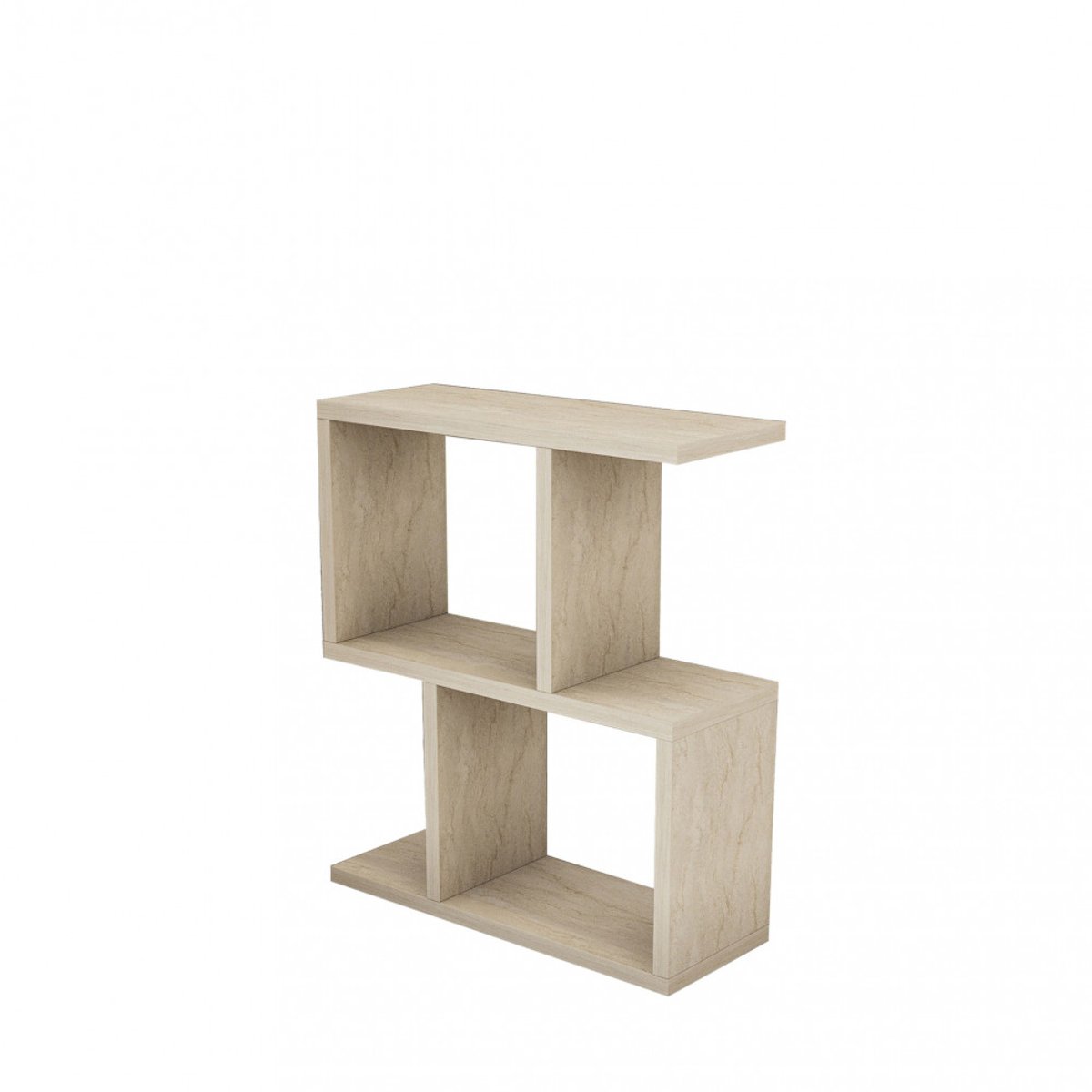 Table d'appoint effet travertin- ZED beige, DRAWER