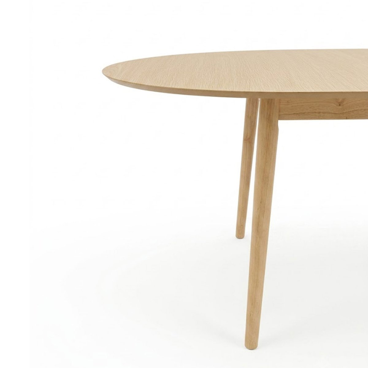Table à manger extensible en bois 6 à 10 personnes 180-220cm - ESSENTIA bois clair, DRAWER