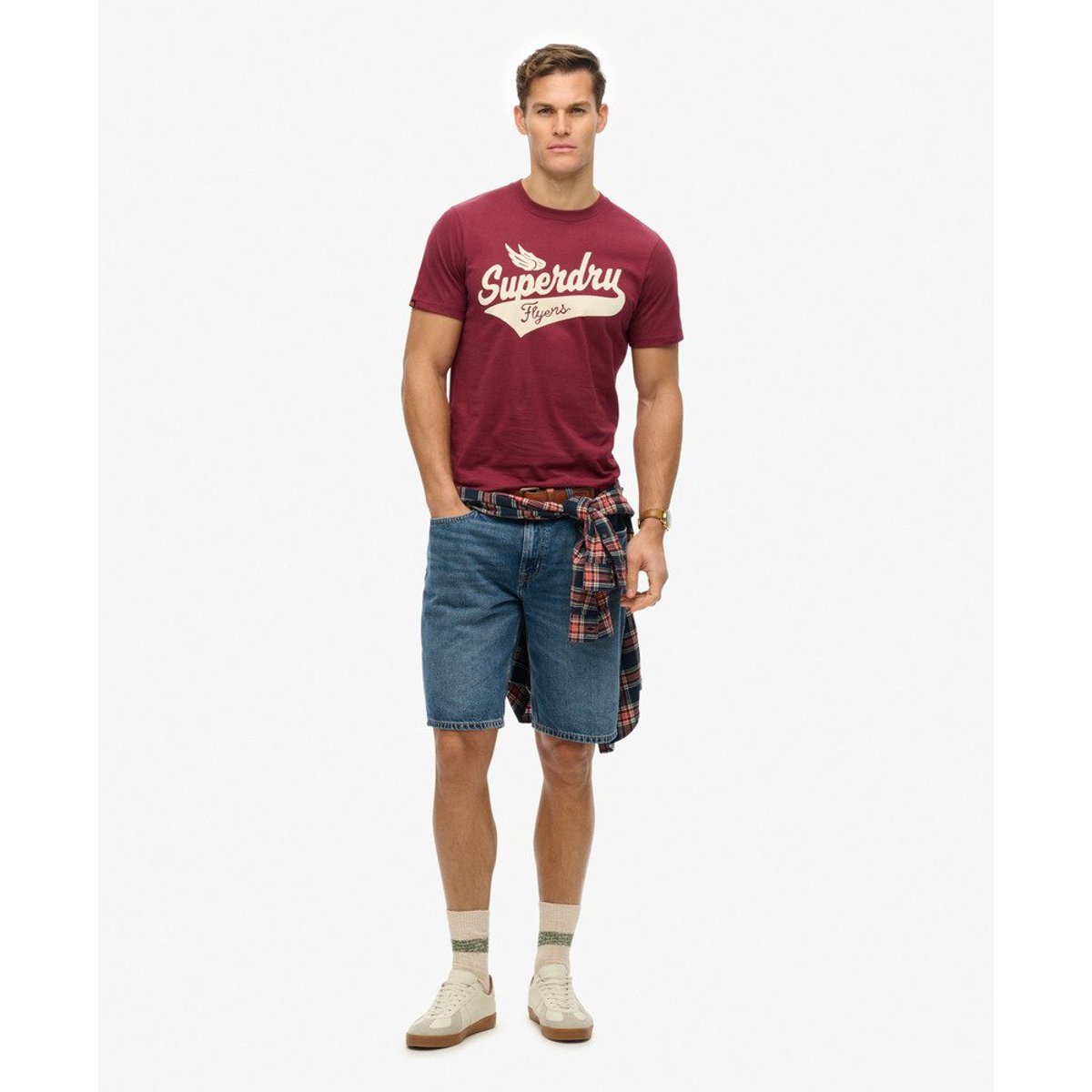 T-shirt Flyers Script rouge porto, SUPERDRY
