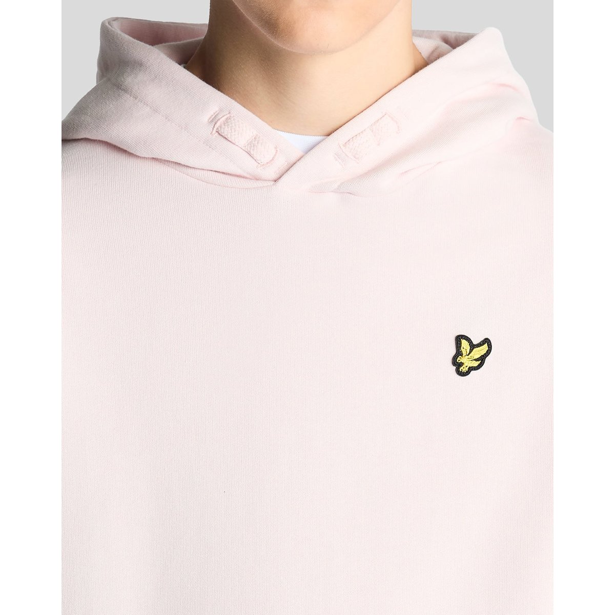 Sweat à capuche en coton loopback rose clair, LYLE & SCOTT