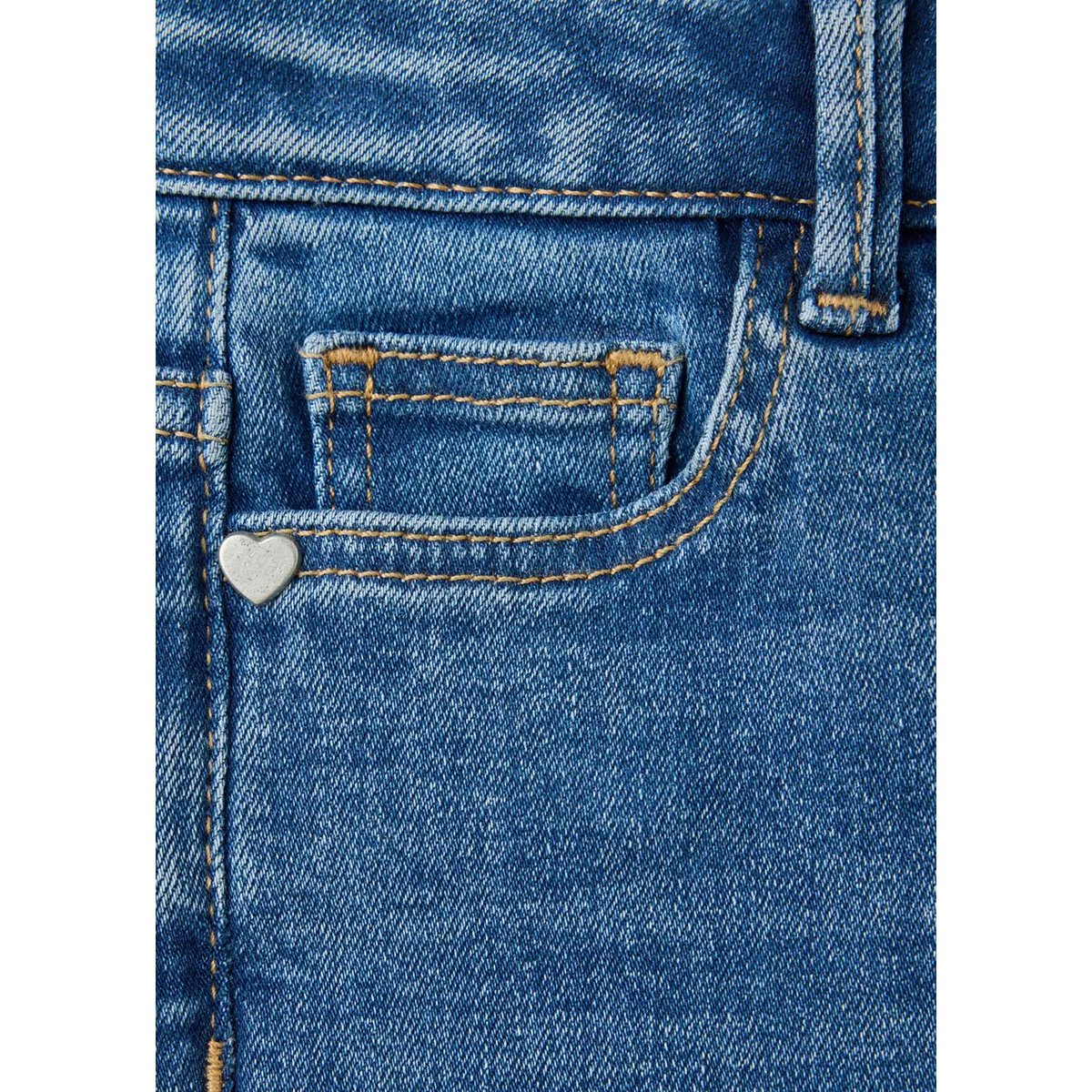 Jean skinny cœurs bleu moyen, MANGO BABY