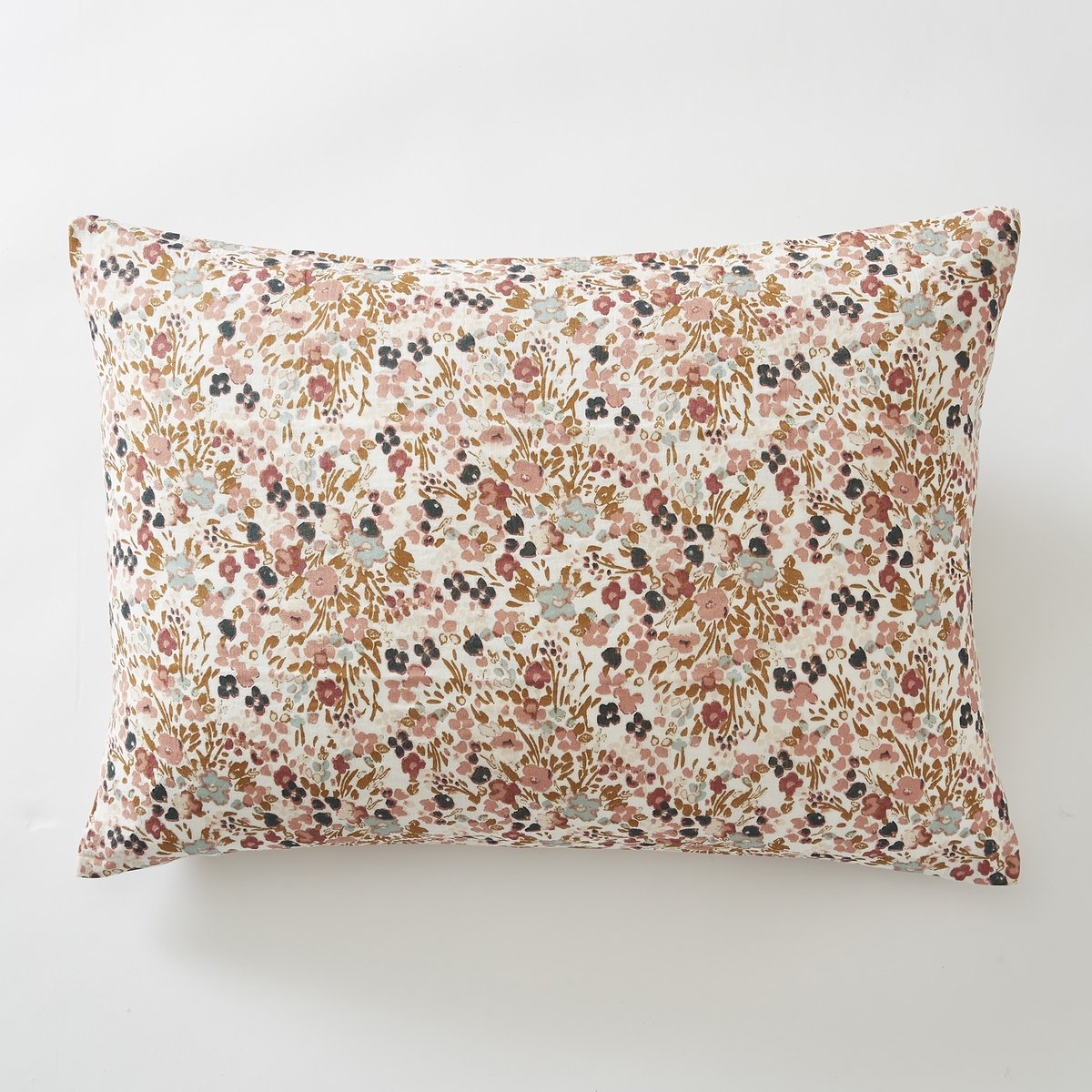 Taie d'oreiller gaze coton Capucine rose, EDEN