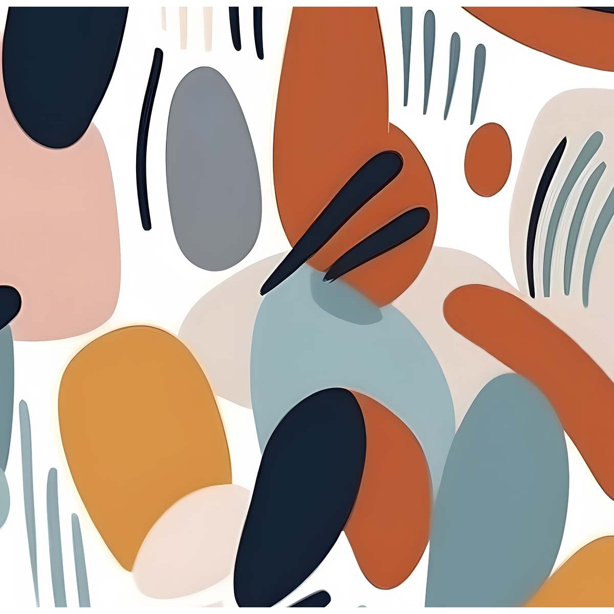Papier peint ovales colorées intissé, HEXOA