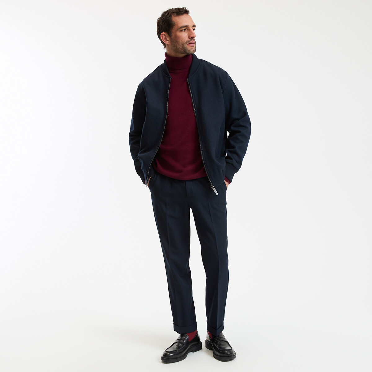 Straight Trousers navy blue, LA REDOUTE COLLECTIONS