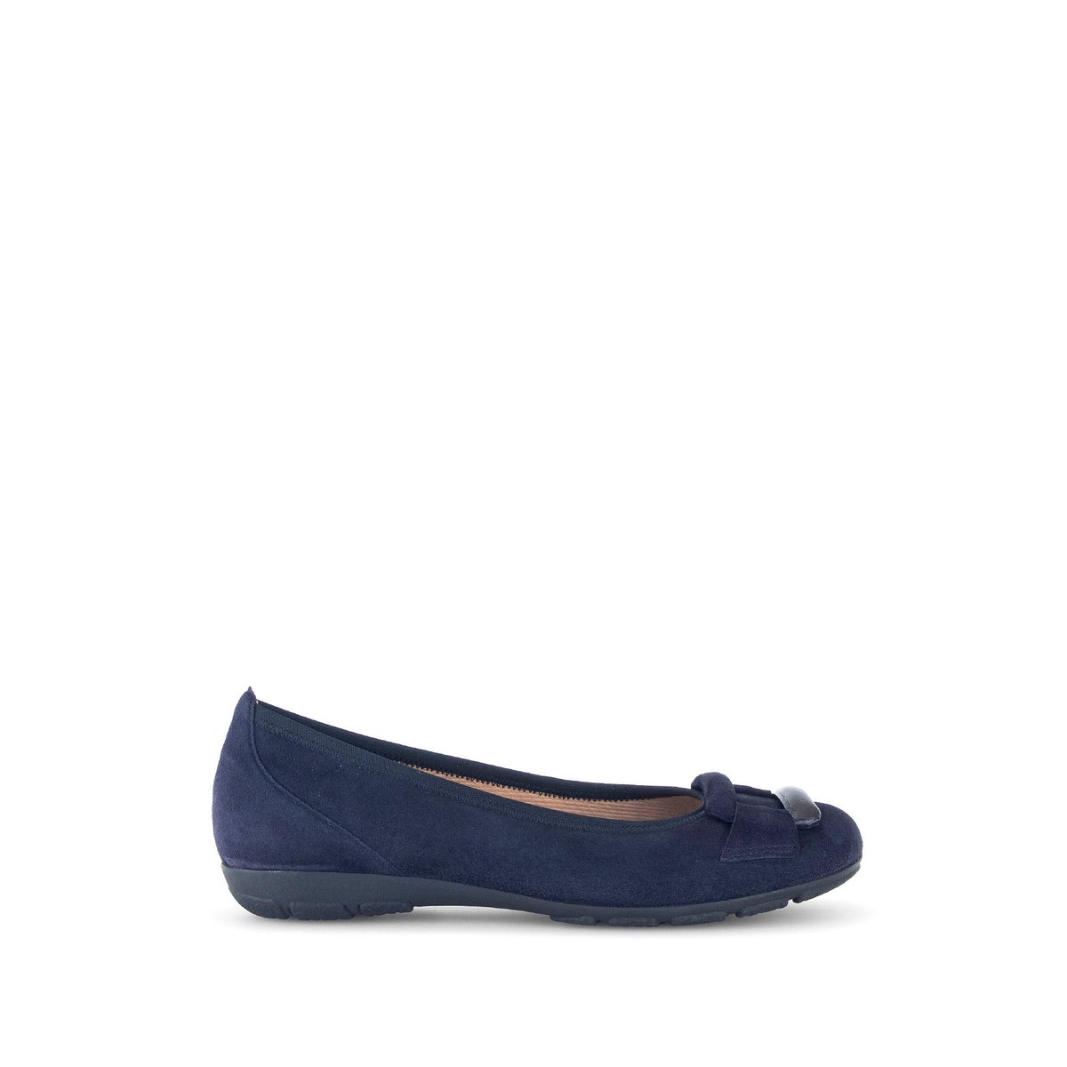 Ballerines en cuir à talon décroché marine, GABOR