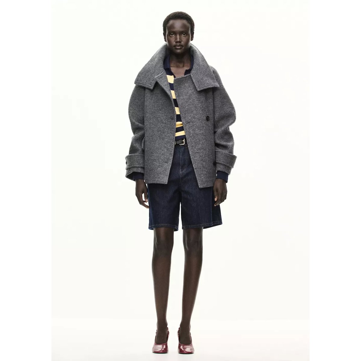 Manteau shoper gris, MANGO