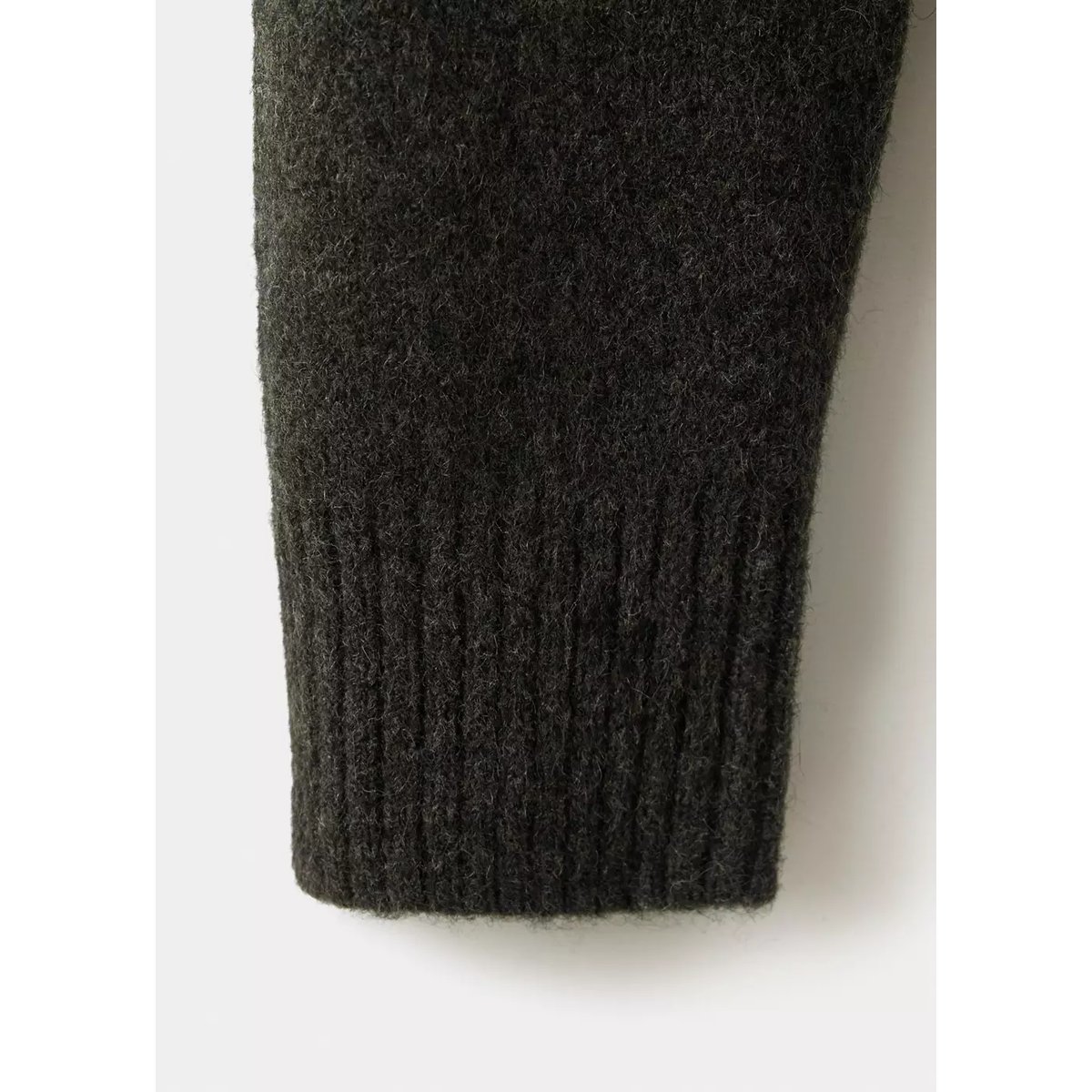 Chemise en maille mélangée laine et alpaga kaki, MANGO MAN