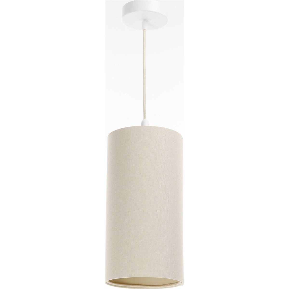 Suspension en lin rond Boho Elegant lin naturel et rotin clair, BPS KONCEPT