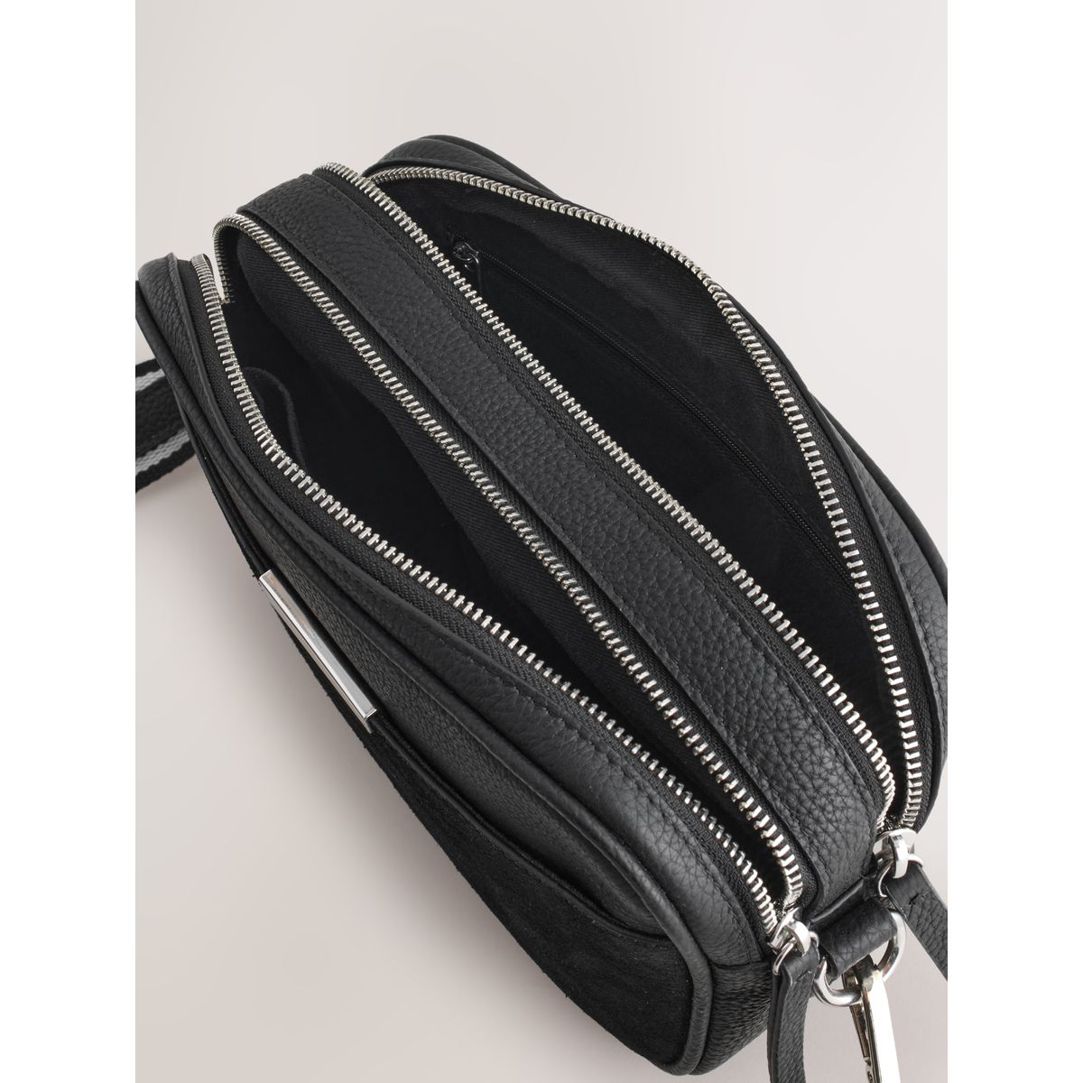 Sacoche pour appareil photo en cuir noir, NEXT