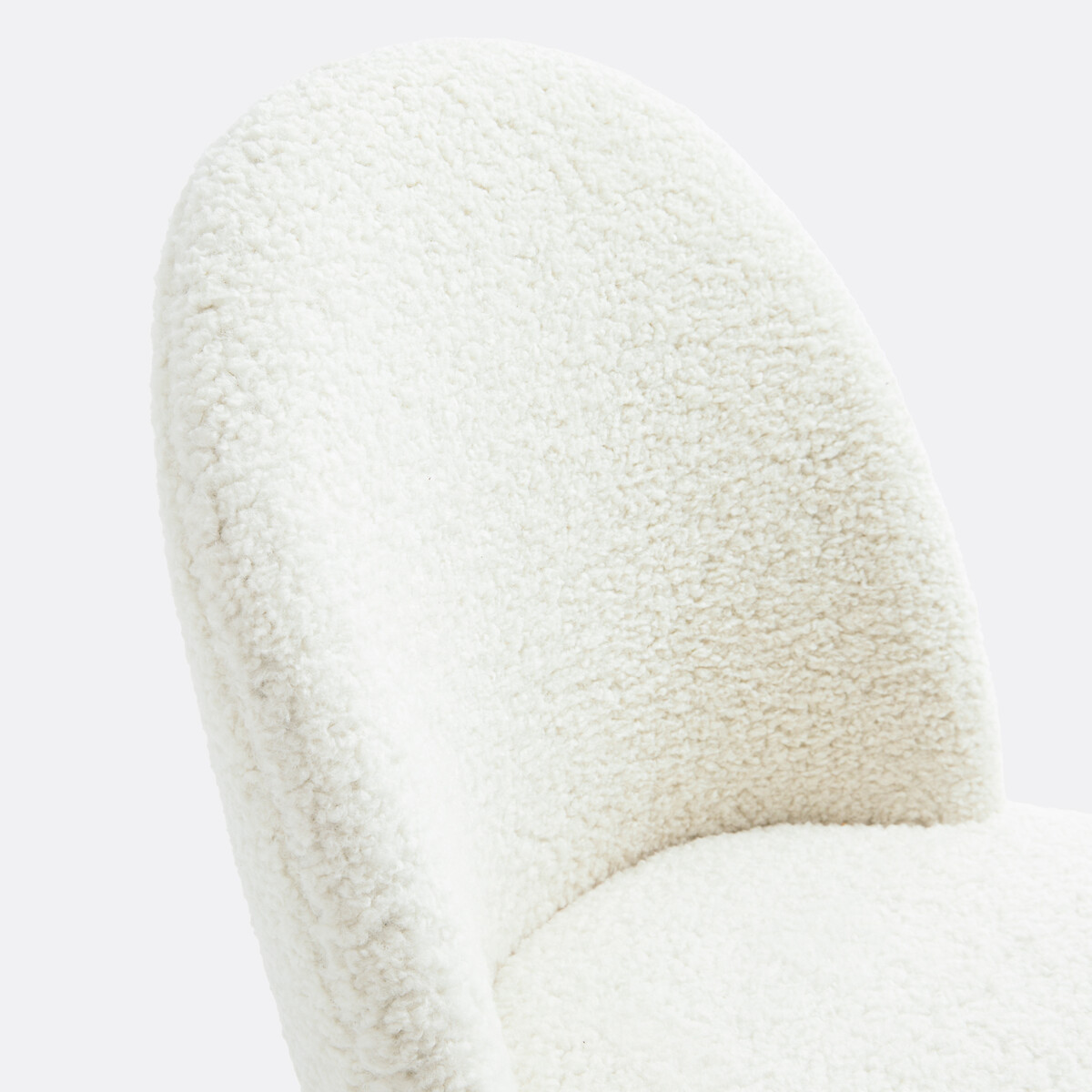 Lot de 2 chaises tissu bouclette, Inès ecru, LA REDOUTE INTERIEURS