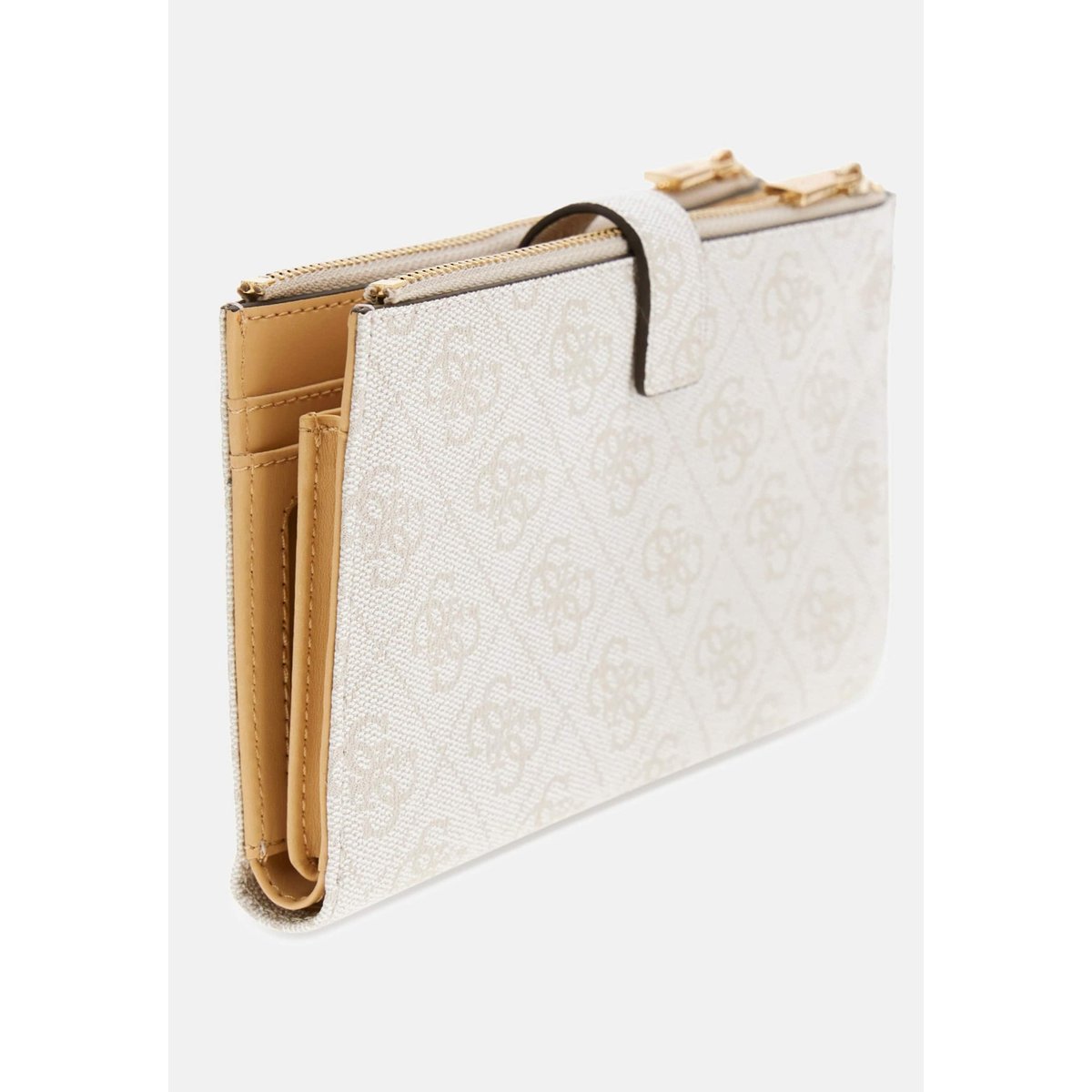 Portefeuille Laurel Logo 4G crème, GUESS
