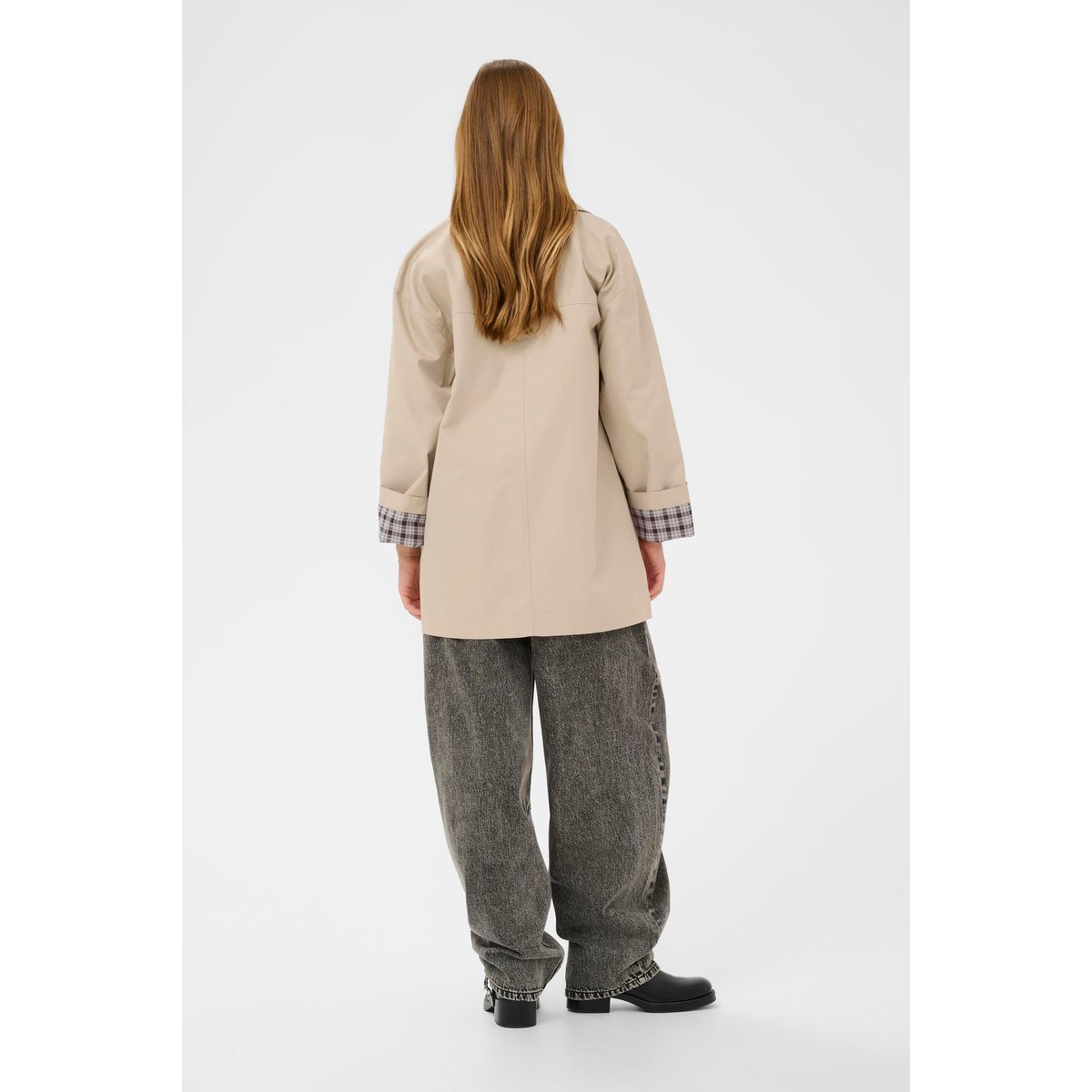Manteau beige feather gray, KAFFE