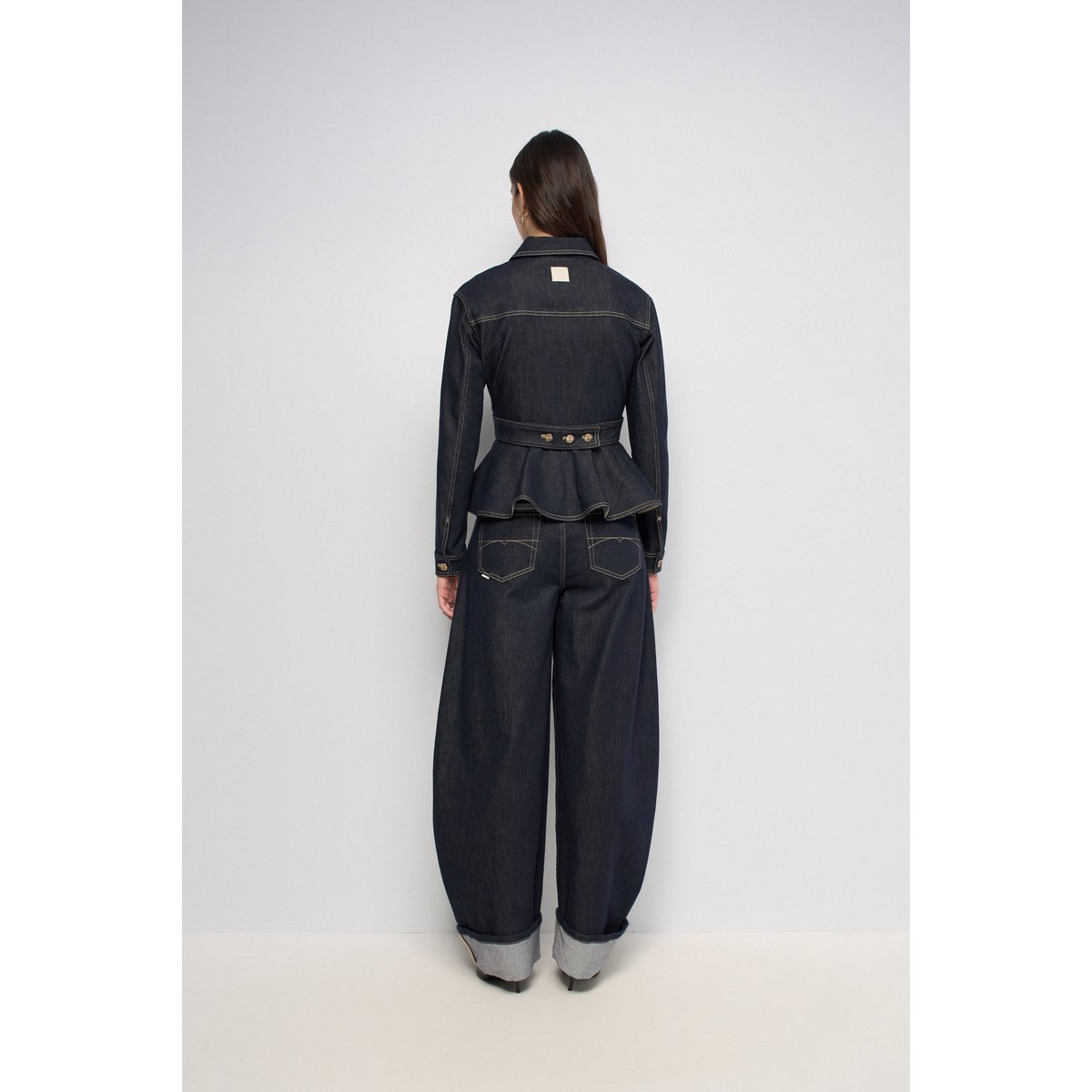 VESTE EN DENIM CINTRÉE DENIM ATELIER bleu foncé, SALSA JEANS