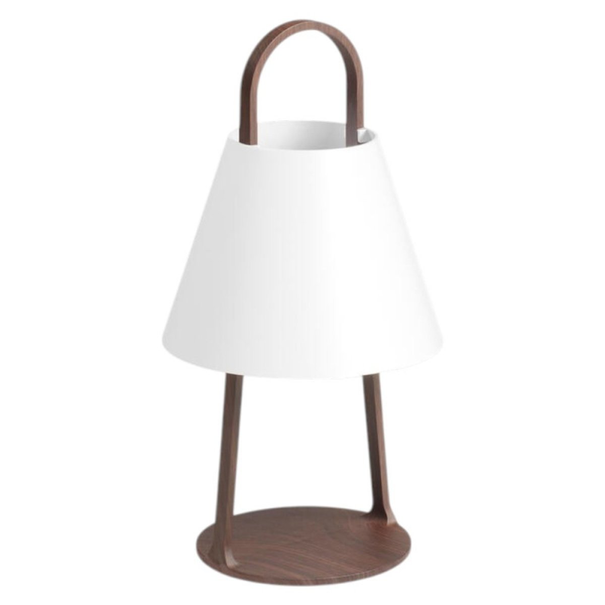Petite Lampe sans fil extérieur IP44 façon noyer Lete marron, MILLUMINE